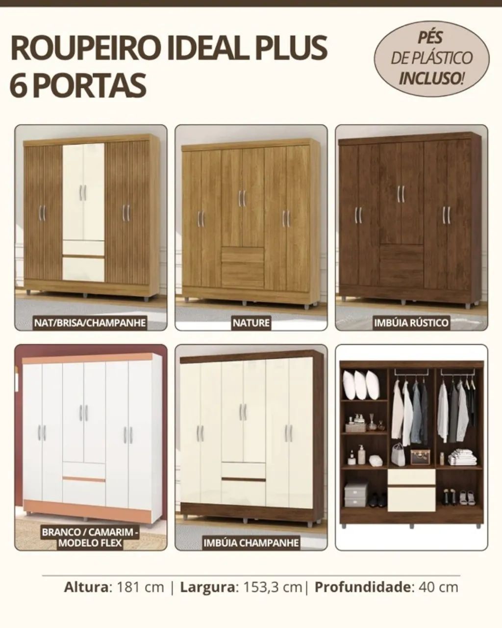 GUARDA ROUPA 06 PORTAS
