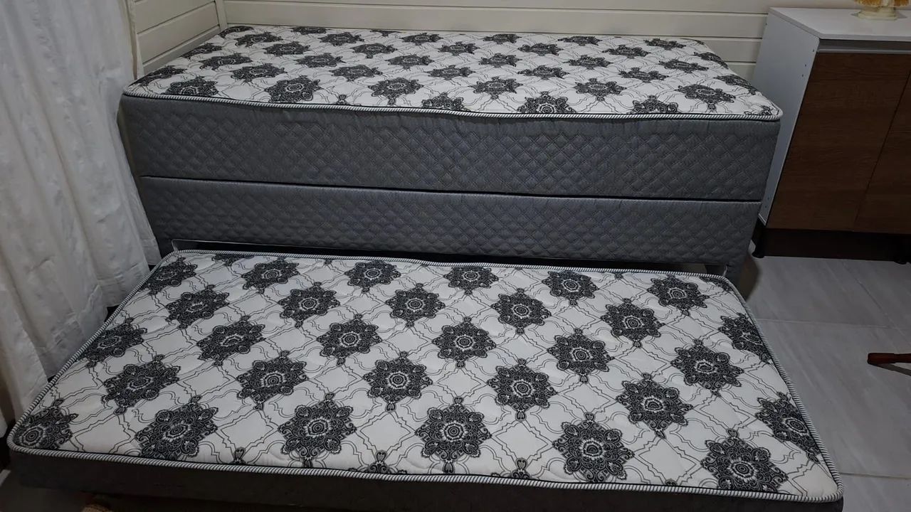 Cama Box com Baú e Cama Auxiliar 