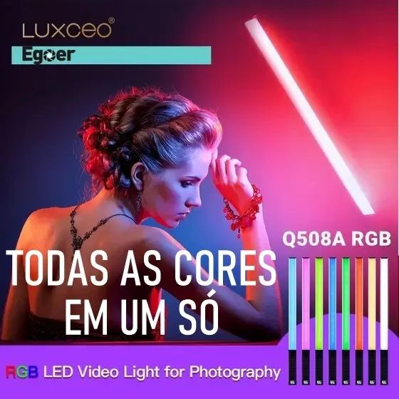 Bastão Led Luxceo Q508A RGB 100 cores, mesma potência yongnuo, só falo whats, não falo olx