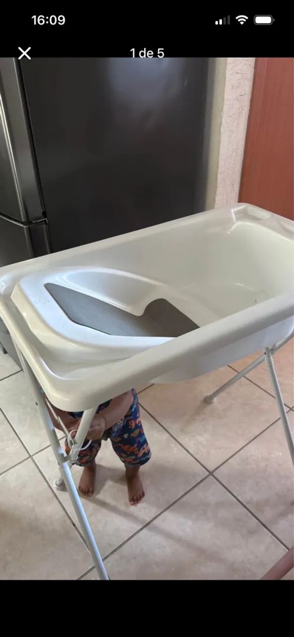 Banheira para bebê com suporte galzerano - Foto 3
