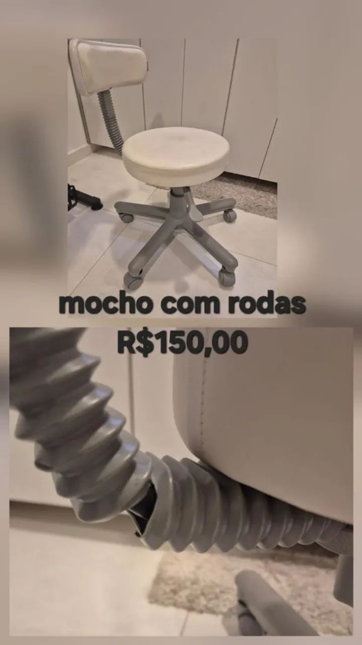 cadeira mocho com rodas