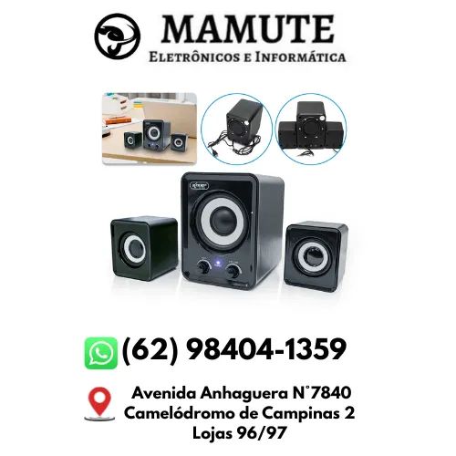 Caixa de Som Subwoofer 2.1 11w para PC e Celular Cabo P2