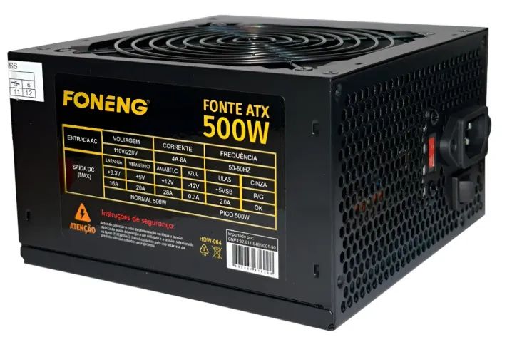 Fonte De Alimentação Computador Pc Cpu 500w  - Foto 5