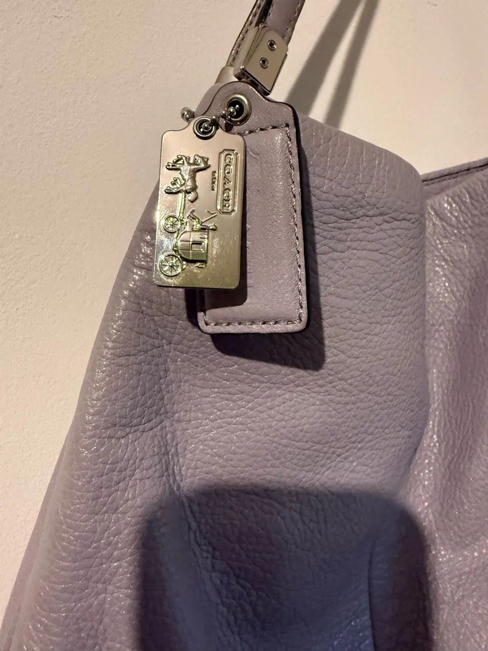 Bolsa cinza ? Coach Leather Hobo / Shoulder Bag - Foto 2