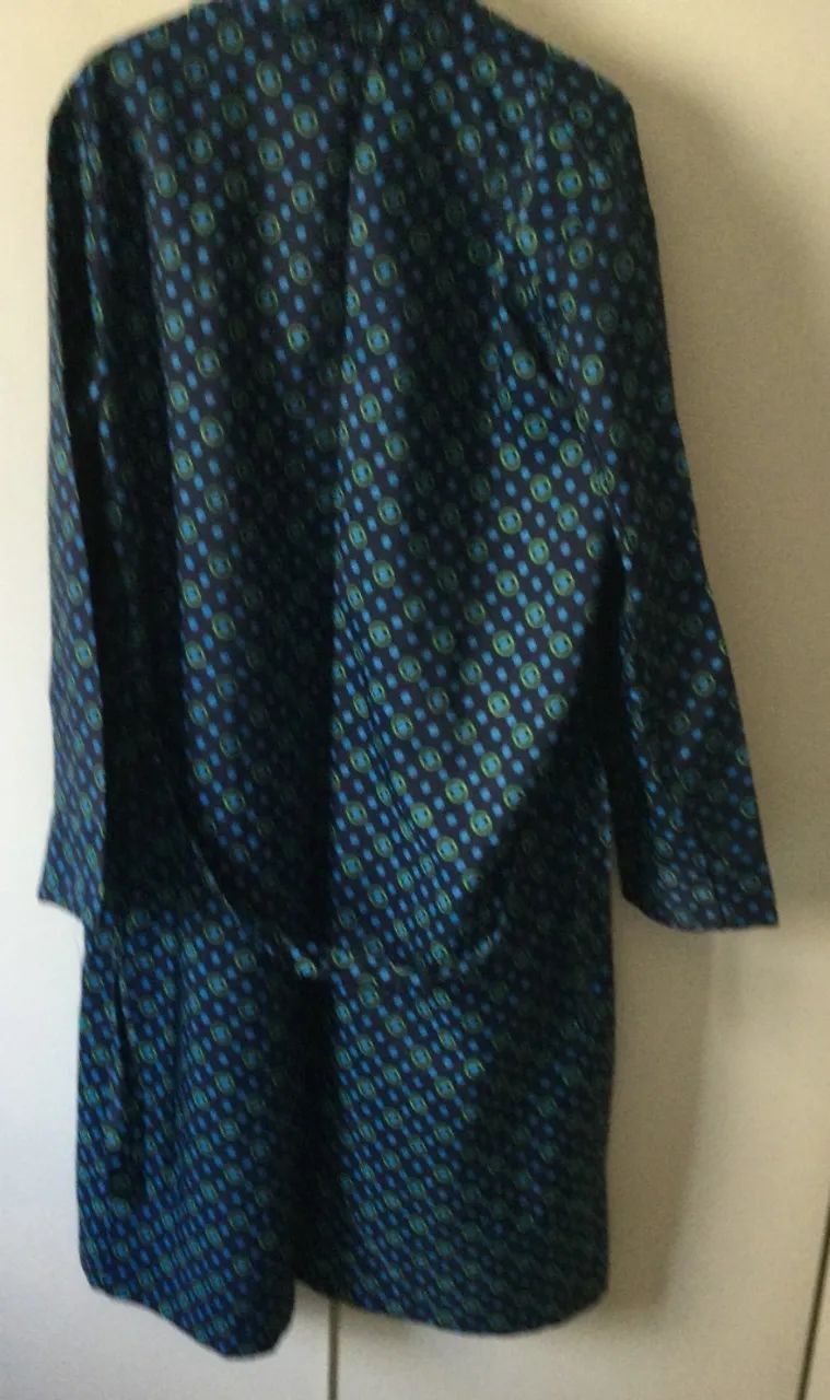 ROBE  NILO MASCULINO POLIESTER AZUL ESTAMPADO.  - Foto 2