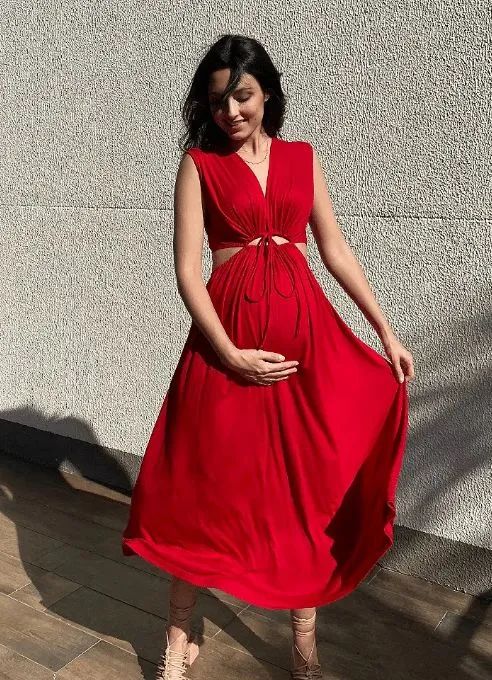Vestido vermelho Gestante G - marca Whyalla