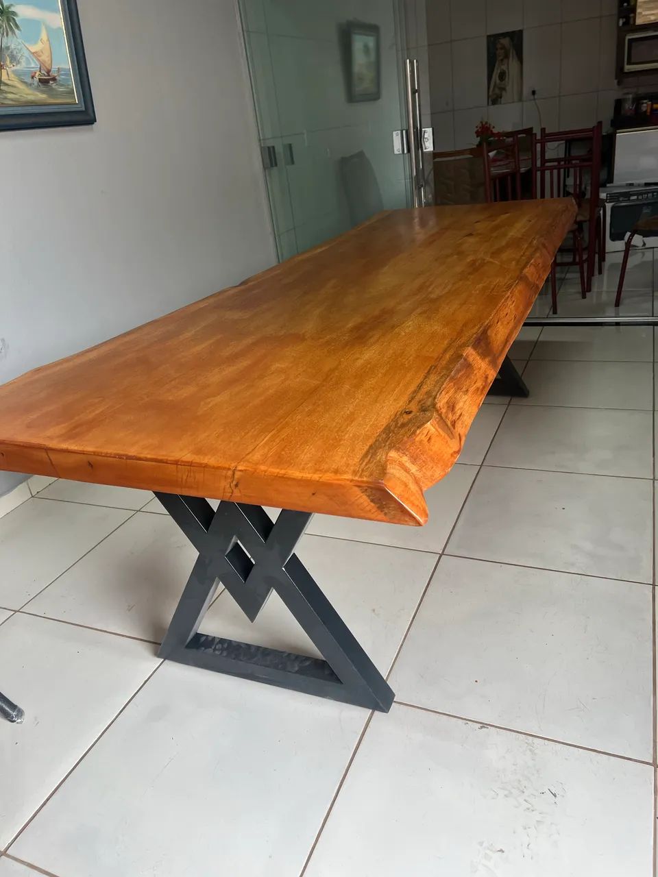Mesa de madeira pura 