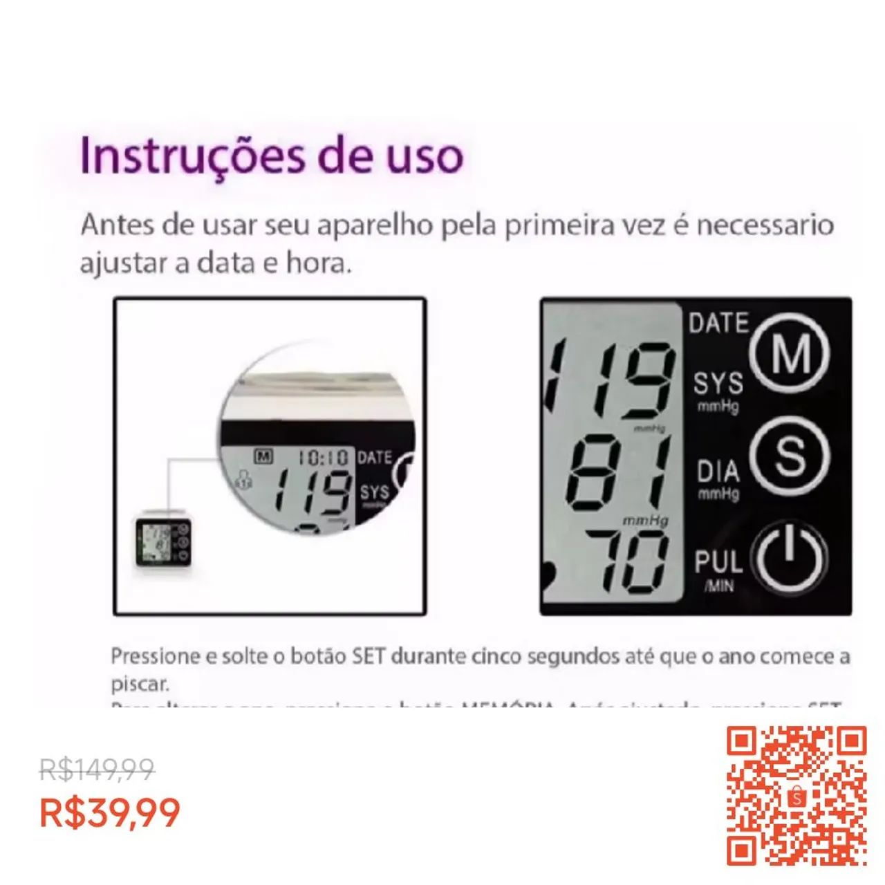 Aparelho de pressão arterial  - Foto 4
