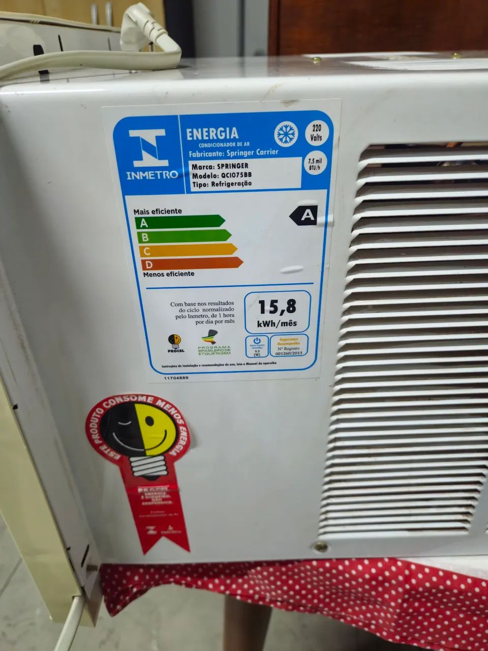 AR CONDICIONADO DE JANELA 7500 BTUS - Foto 3
