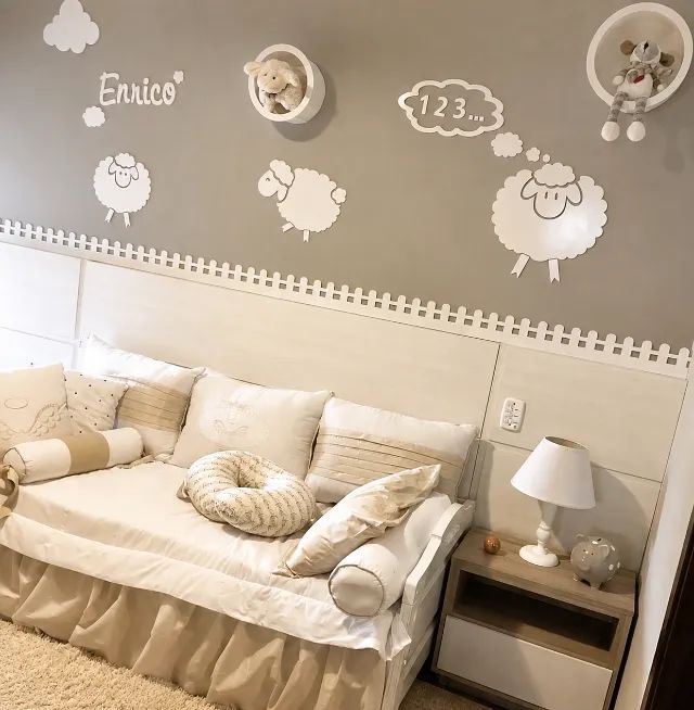 Berço e Cama babá Provençal em madeira maciça