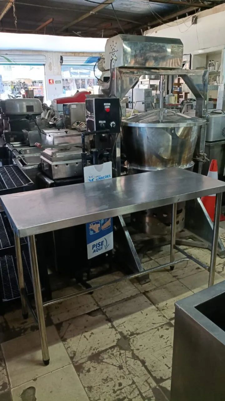 bancada aço inox 135x54x90 - Foto 4