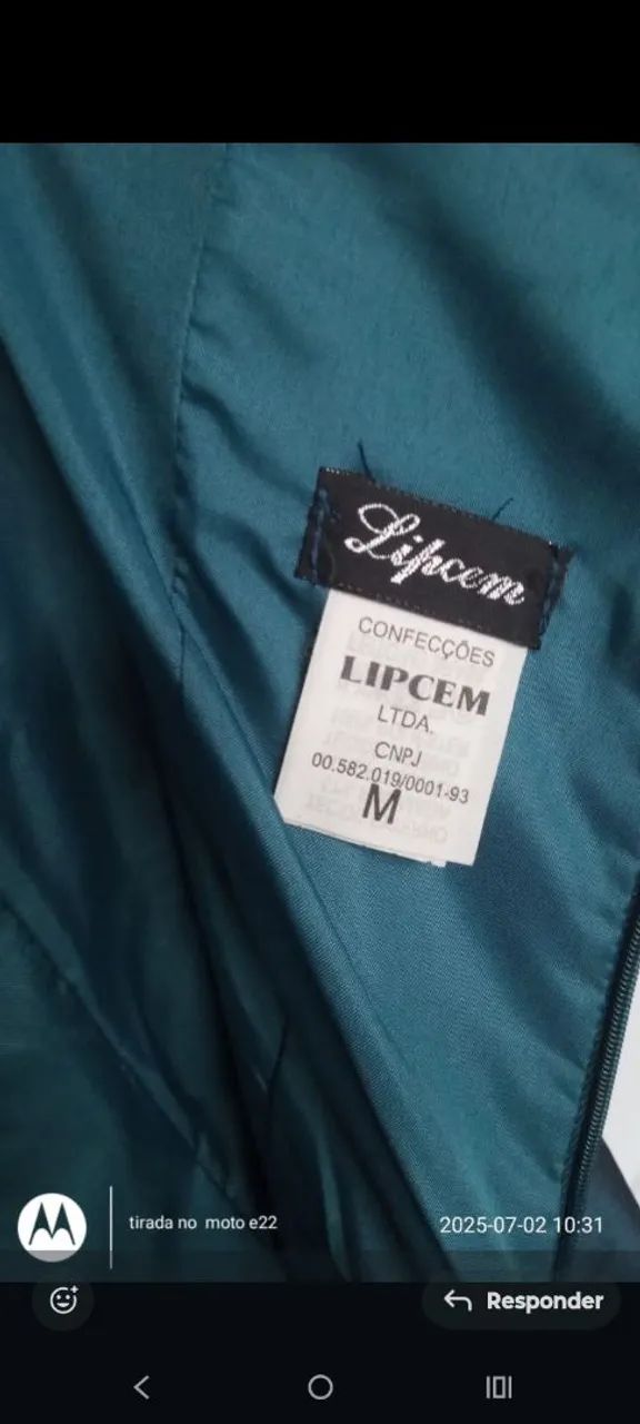 Vestido de festa ciano - Foto 4