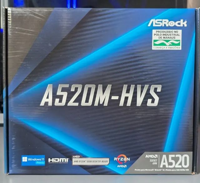 Placa Mãe ASRock A520 Ryzen AM4 - Nova - Foto 3