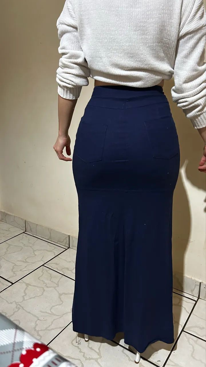 Saia fenda linho - Foto 4