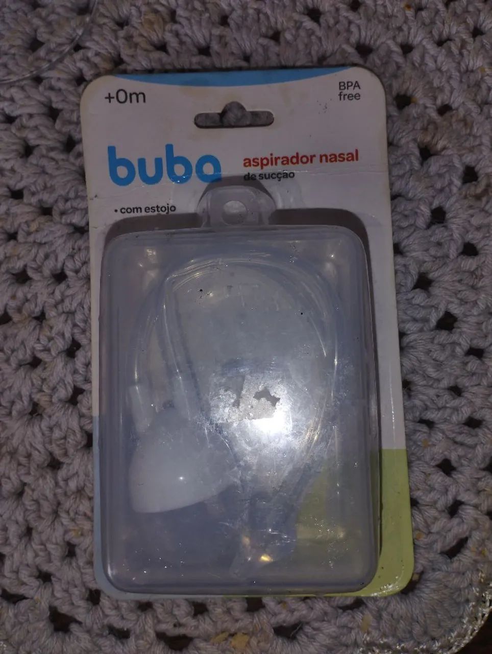 Aspirador nasal de sucção, com estojo 