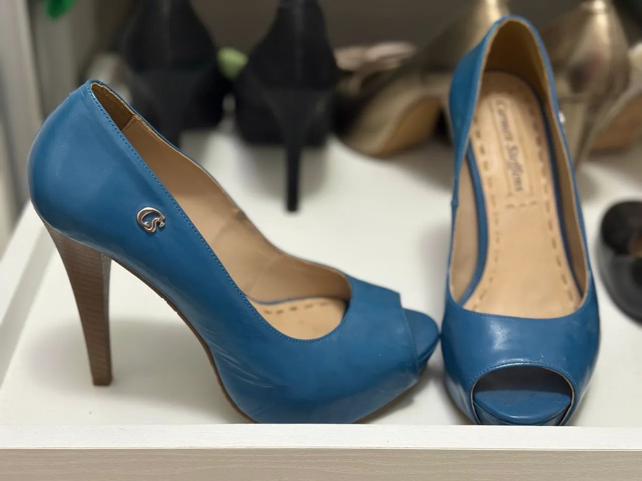Salto em couro legítimo- Carmen Steffens - Foto 3