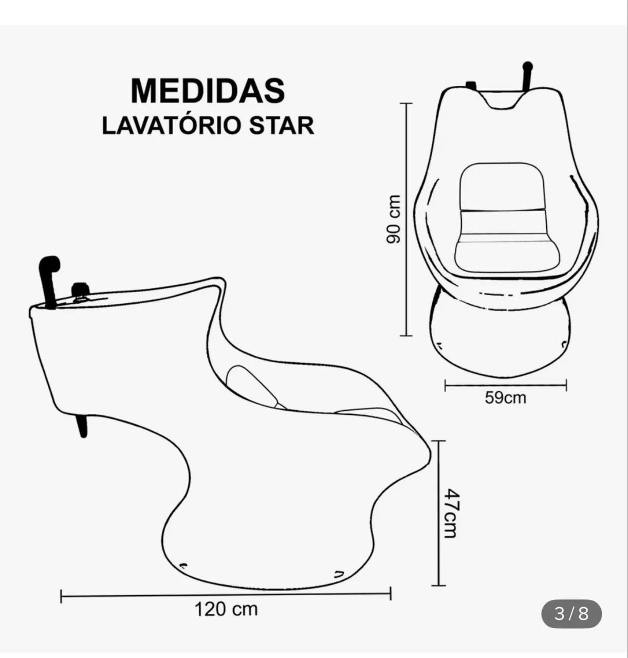 Lavatório de salão de beleza  - Foto 4