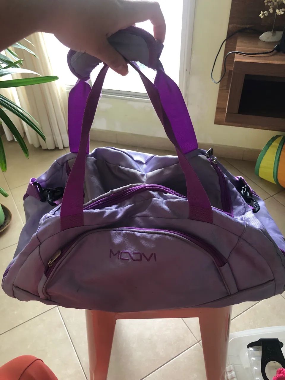 Bolsa lilás de academia e viagem  - Foto 4