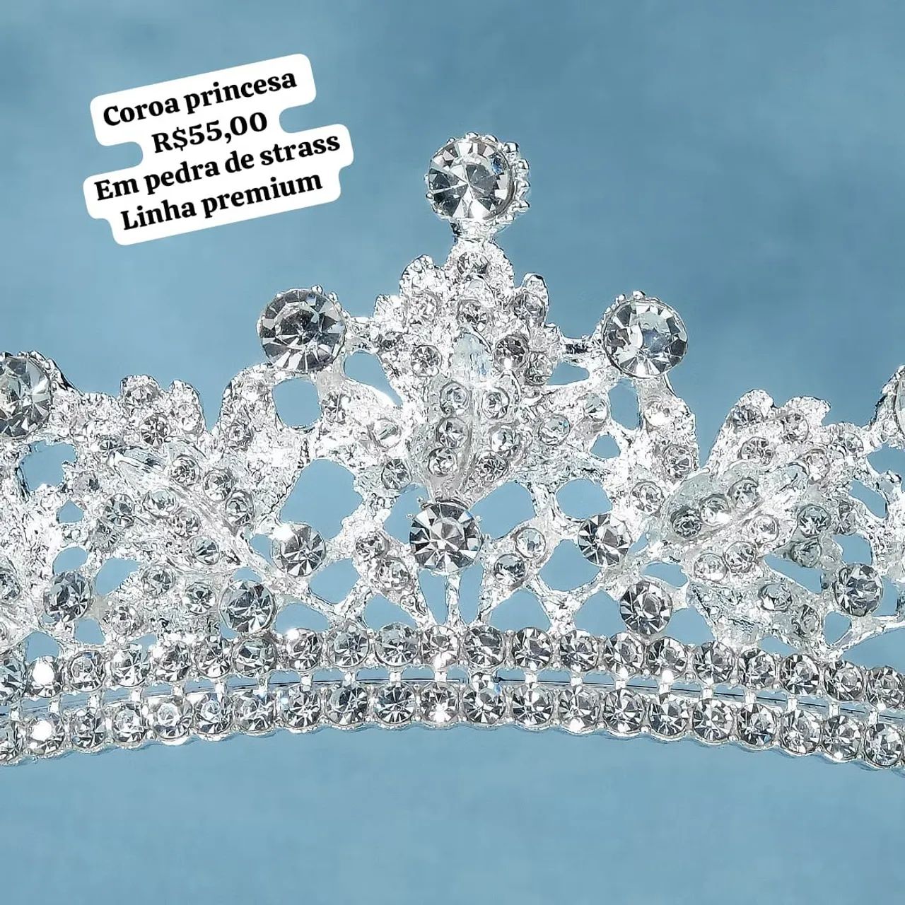  Tiara de cabelo de strass princesa - Foto 5