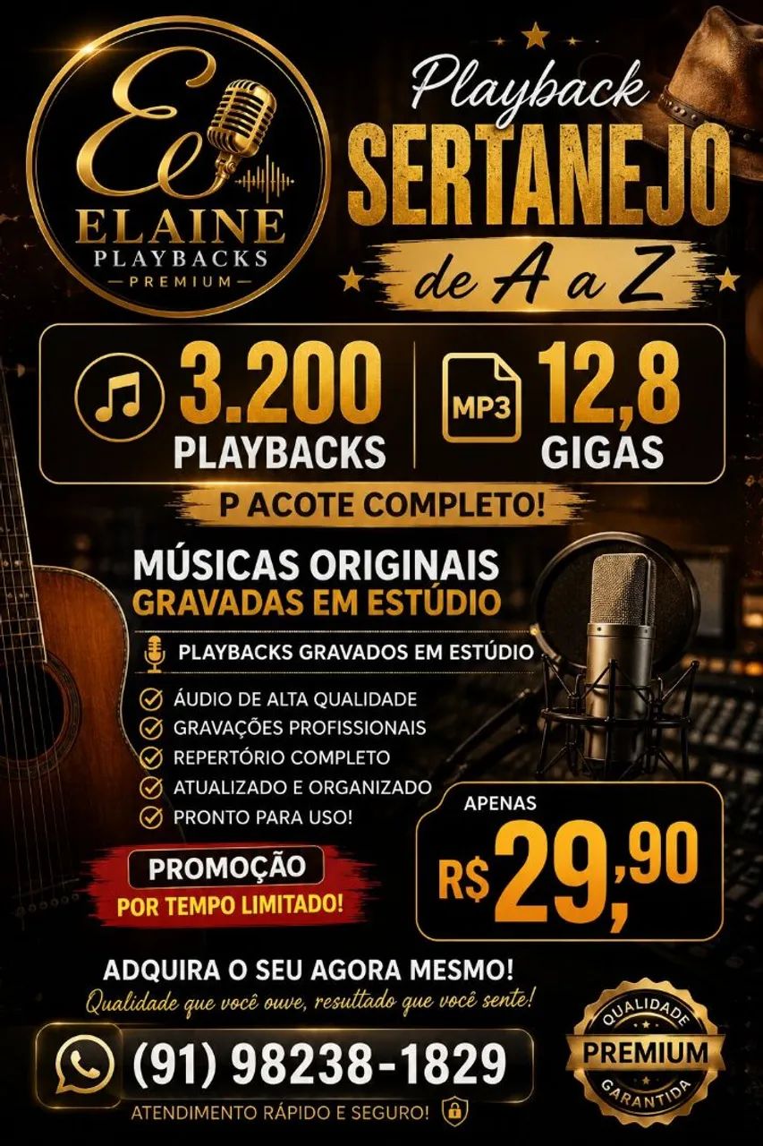 Playbacks de A a Z Sertanejo  - Foto 2