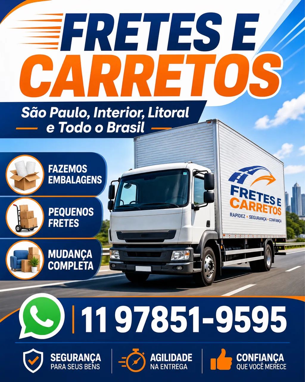     Fretes, Carretos e Mudanças Rápidas - Chame no WhatsApp