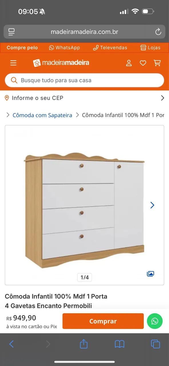 Comoda infantil