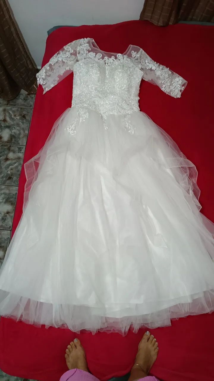 Vendo lindíssimo vestido de noiva - Foto 5
