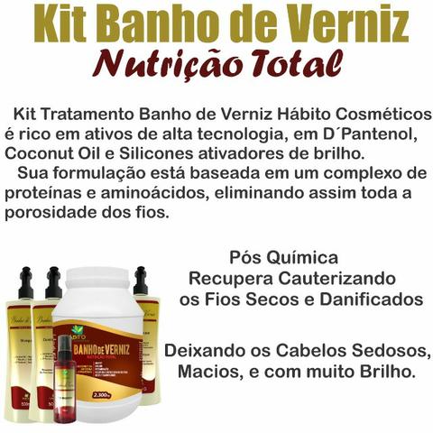 Kit Completo de Hidratação e Regeneração dos Fios Capilares Verniz Bittes Cosméticos - Foto 2