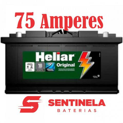 Bateria de Carro Heliar 75 Amperes com Enterga e Instalação Grátis