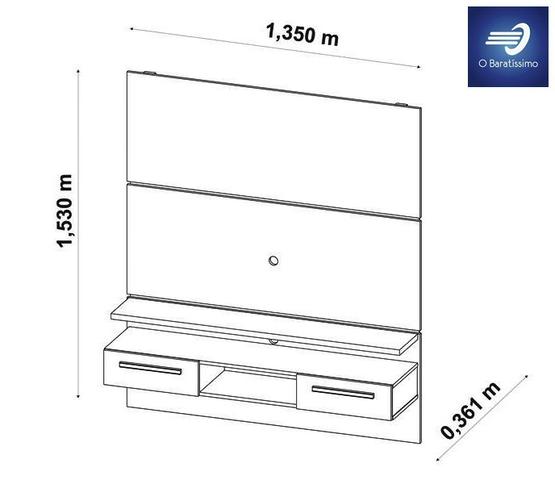 Painel com duas gavetas para TV até 55" #FreteGRÁTIS* #Garantia - Foto 3