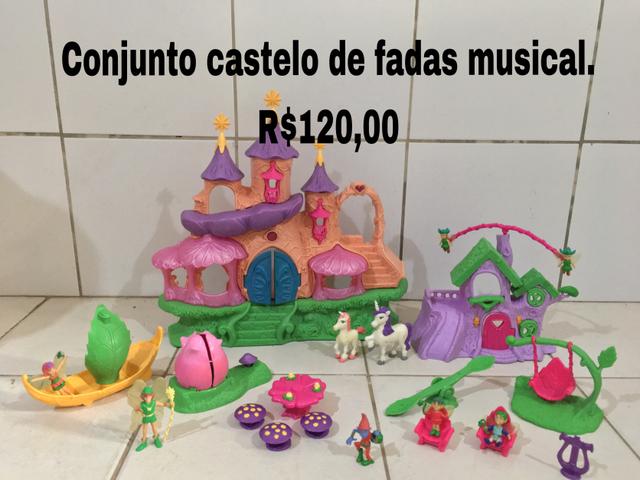 Conjunto castelo musical de fadas. R$100