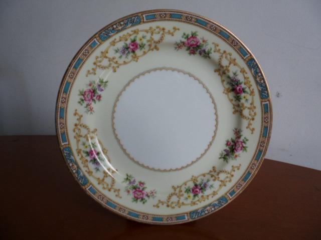 6 Pratos de Salada (Saucer Plates) Porcelana Chinesa Noritake 5032 Colby Blue - Foto 2