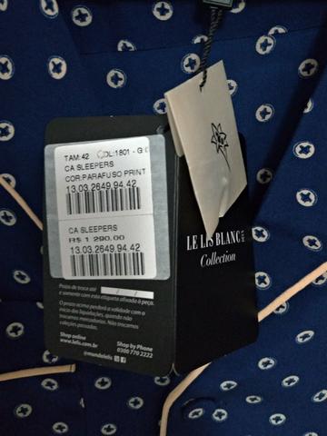 Camisa Le Lis Blanc de Seda - 42 - Foto 4