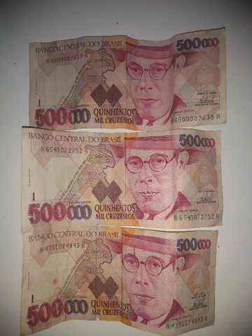 Dinheiro 500.000 mil cruzeiros