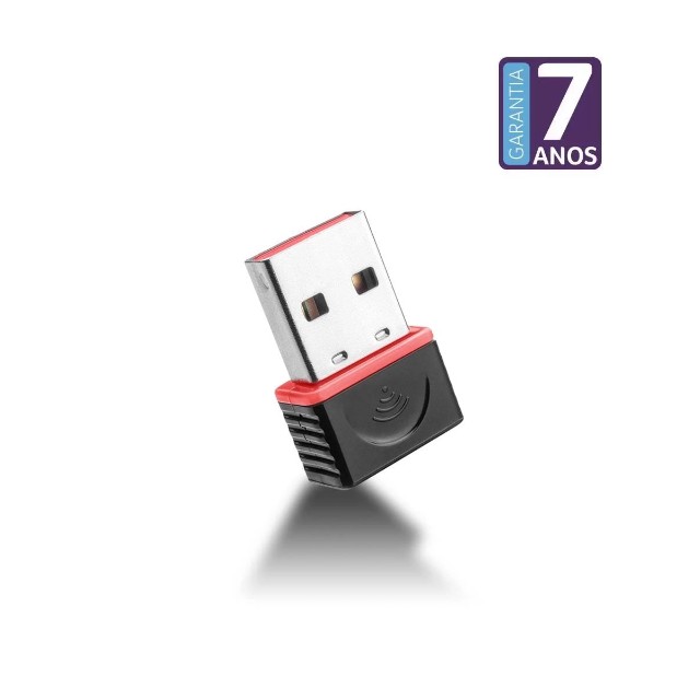 Adaptador Wifi Usb Wireless 150Mbps Multilaser Preto - RE035  - Foto 3