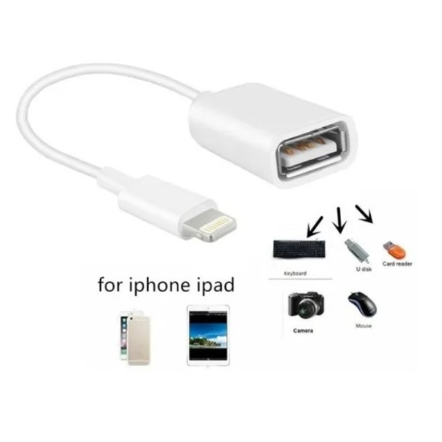 Otg Usb para iPhone Mouse Pen drive Teclado adaptador usb - Foto 3