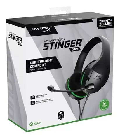 Fone Headset Hyperx Stinger Core Xbox One/series Ps4 Ps5 Pc (Novo/Lacrado)