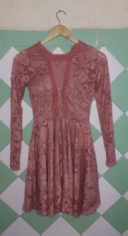 Vestido rose em renda - Foto 2
