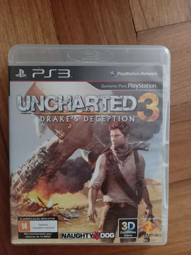 Jogo Uncharted 3 Drake's Deception Favoritos PS3 Mídia Física