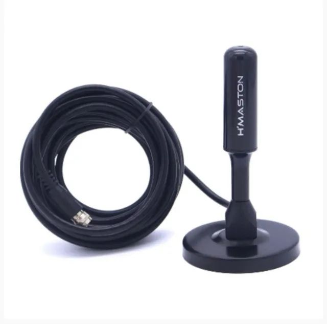 Antena Para Sinal Digital 3.5 DBi Cabo 5Metros Base Com Imã - Foto 5