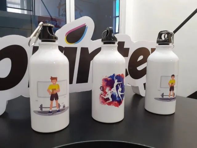 Squeeze alumínio personalizada com arte de sua preferência - Foto 2