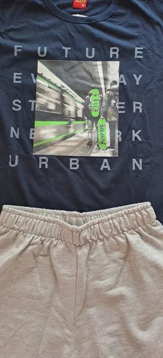 Conjunto bermuda e camisa masc 12 anos - Foto 4