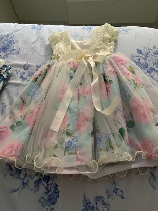 Vestido Infantil Floral para Menina 2 anos  - Foto 2