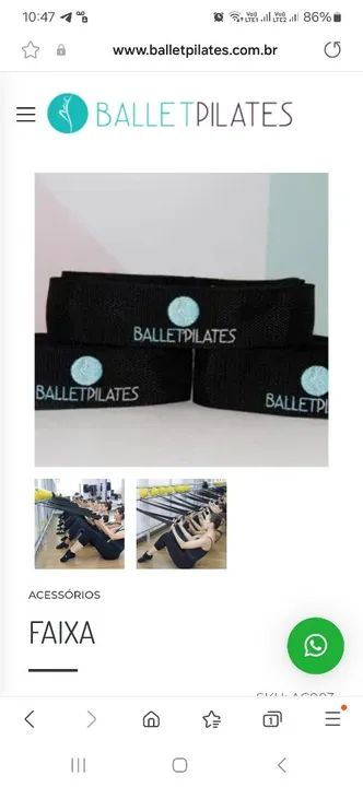 Fita alongamento ballet pilates 6 unidades - Foto 4