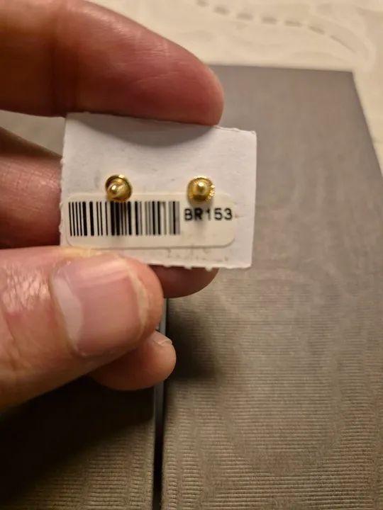 Brinco ouro 18k 750 - Foto 3