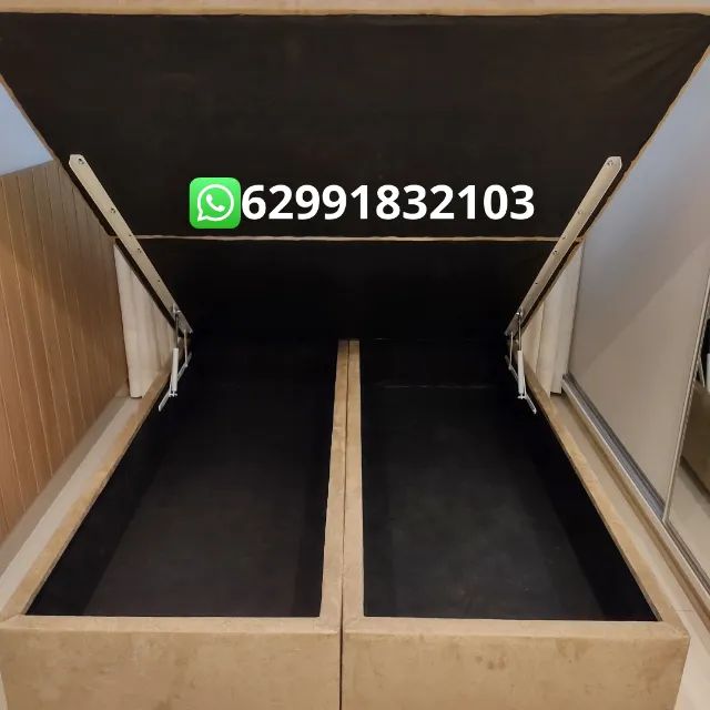 Cama Box baú Queen Size estrutura reforçada