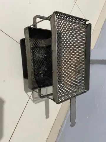 Mini churrasqueira de aço inox 