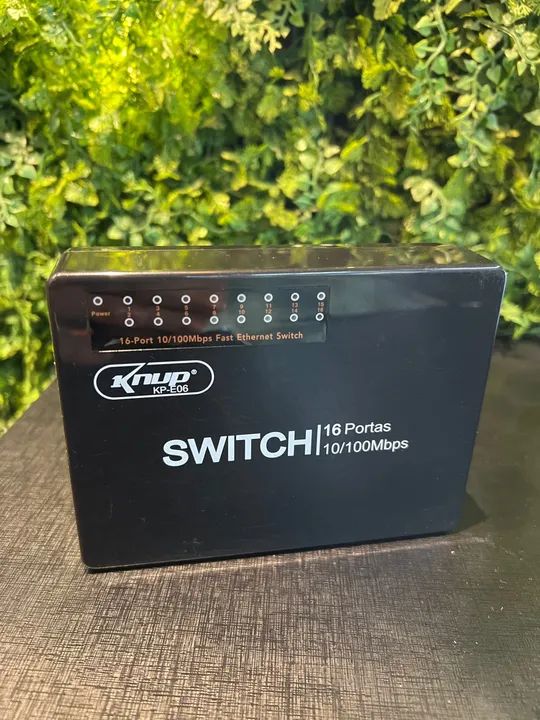 Switch de rede hub 16 portas 100mbps knup 