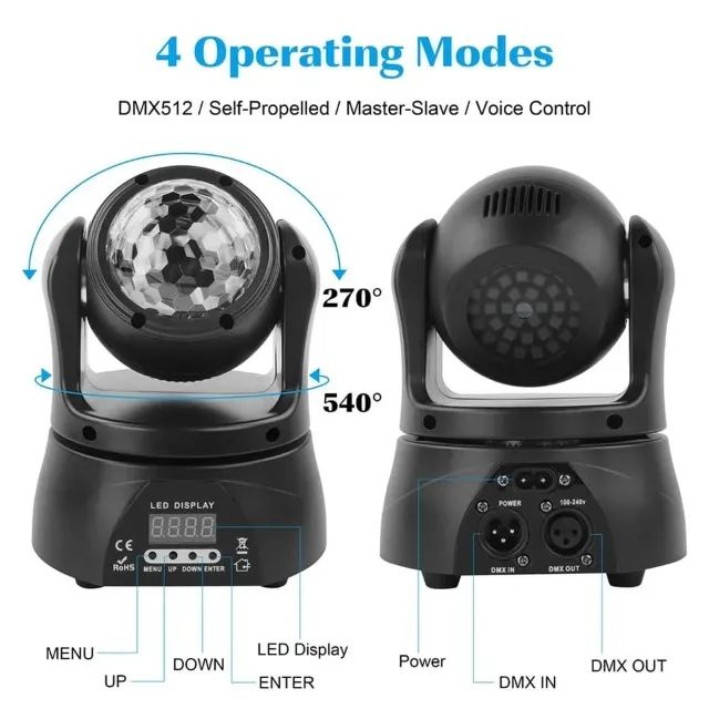 Oferta!!! Mini Moving DMX Double Face 3x1 Led Laser - Foto 3