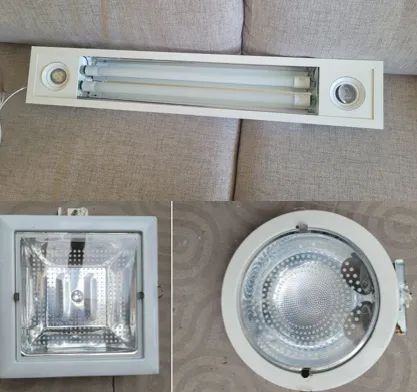 Conjunto 3 luminárias de embutir